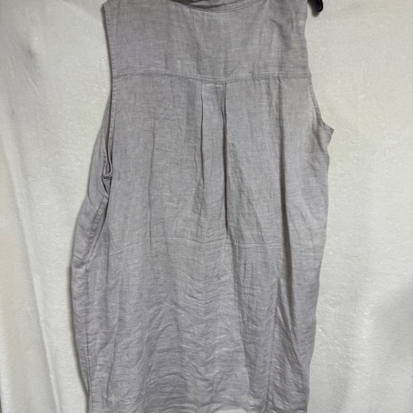 Sigrid Olsen Women's Top 3X Sleeveless Blouse Light Blueish Gray NWT - Picture 7 of 8